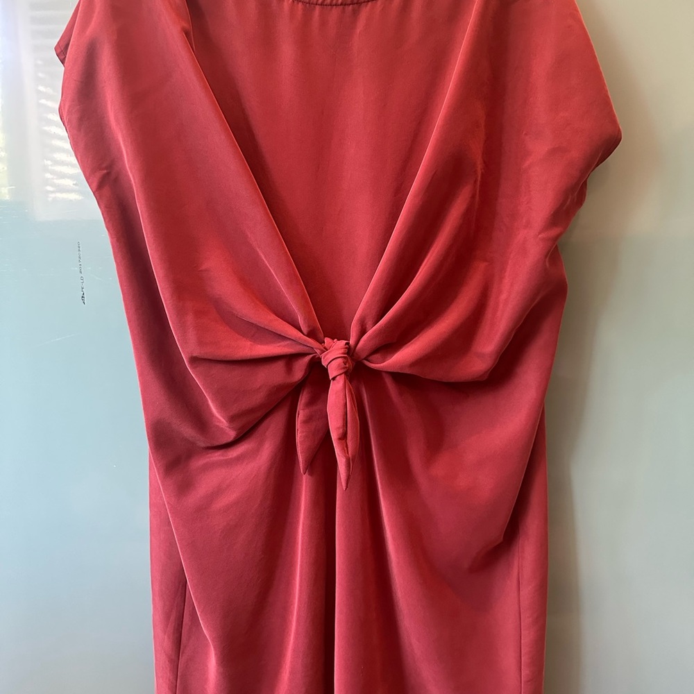Noémiah Designer Wine Tie-Front Dress